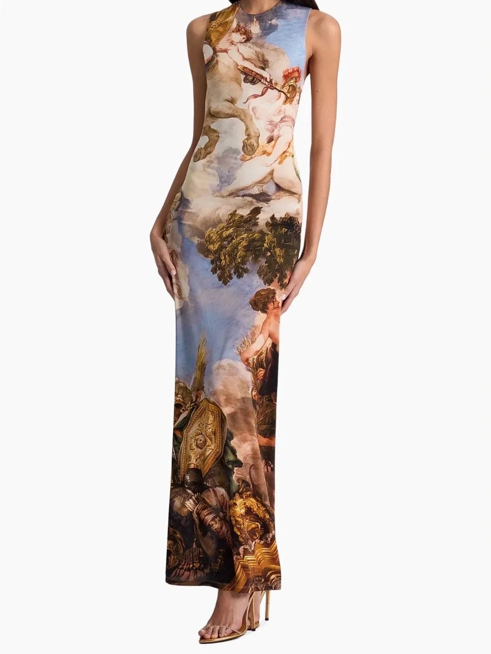 ALICE + OLIVIA
Delora Printed Open-Back Maxi Dress - Size 6